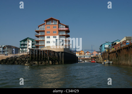 Exmouth porto, Devon 'Fiume Exe' Foto Stock