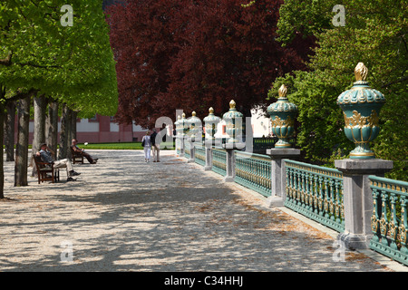 Giardini del Castello di Weilburg, Hesse in Germania Foto Stock