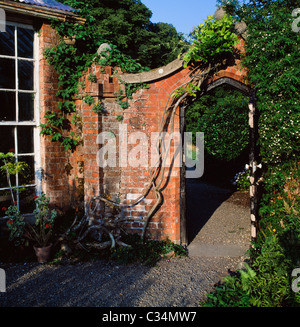 Beaulieu House e giardini, Drogheda, Co Louth, Irlanda, Gateway per i giardini murati Foto Stock