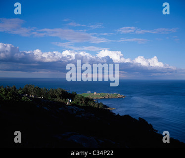 Dalkey Island,Co Dublin , Ireland;elevato angolo vista di Dalkey Island Foto Stock