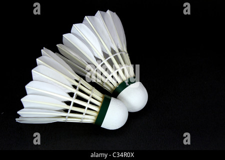 Volano isolati su sfondo nero Foto Stock