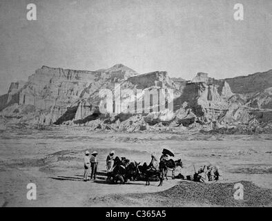 Eine der Ersten Autotypien von Wüste von Beloutchistan, 1884 Foto Stock