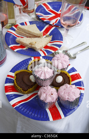 Street Party cibo, Royal Wedding di aprile 2011, Foto Stock