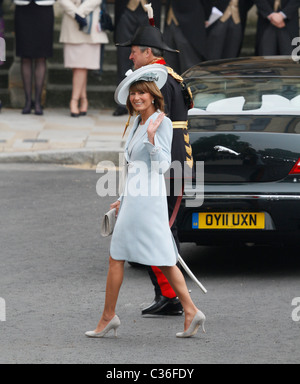 CAROLE MIDDLETON ROYAL WEDDING Westminster Abbey Abbazia di Westminster Londra Inghilterra 29 aprile 2011 Foto Stock