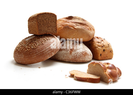 Diversi tipi di pane Foto Stock