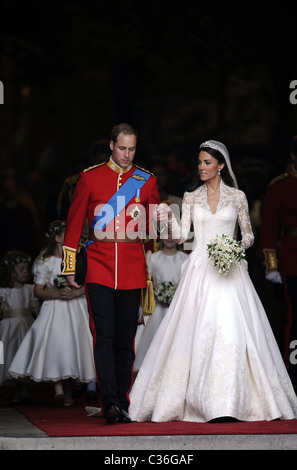 Le nozze del principe William e Catherine Middleton. Il 29 aprile 2011. Il principe William, duca di Cambridge e di Catherine Foto Stock