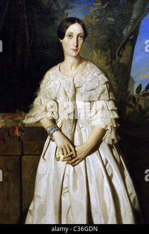 Théodore Chasseriau (1819- 1856). Pittore Francese. Comtesse de La Tour-Maubourg (1816-1850). 1841. Olio su tela. Foto Stock