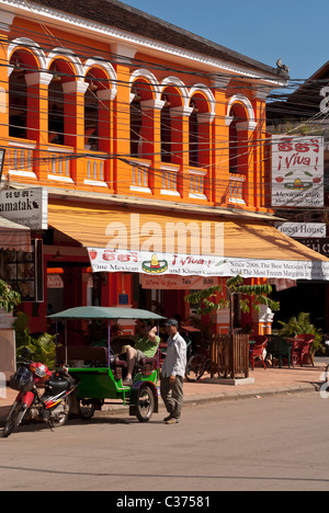 Viva ristorante, nei pressi del vecchio mercato, Siem Reap, Cambogia Foto Stock