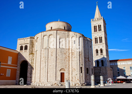 Preromanici San Donato chiesa in Zadar, Croazia, fondata nel IX secolo come la Chiesa della Santissima Trinità Foto Stock