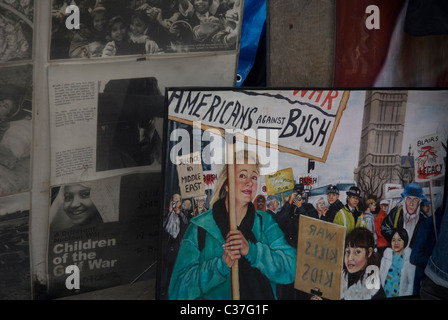 Brian Hall attivista della pace in piazza del Parlamento Foto Stock