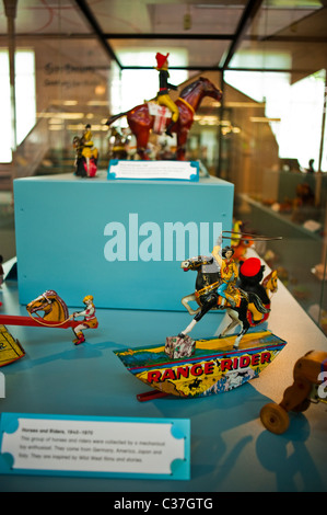 London, Regno Unito, Children's Vintage Toys in mostra al "London Toy & Model Museum" "Horses and Riders, 1940 - 1970", antiquariato regno unito Foto Stock