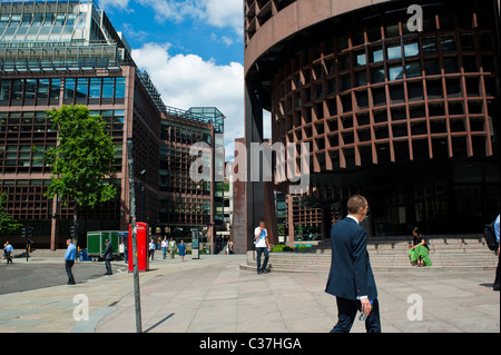 Londra, Inghilterra, scene di strada, Broadgate distretto, King's Cross, Centro Business Foto Stock