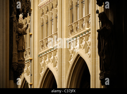 Den Bosch ( 's Hertogenbosch) Paesi Bassi. St Janskathedral (1336-1550; gotico) interno Foto Stock