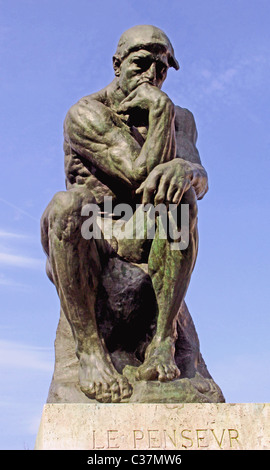 Il pensatore da François-Auguste-René Rodin (12 novembre 1840 - 17 novembre 1917). Foto Stock