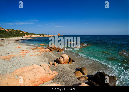 Spiaggia di Quirra, Villaputzu, Provincia di Cagliari, Sardegna, Italia Foto Stock