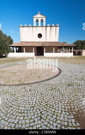 San Sisinnio chiesa rurale, Villacidro, Medio Campidano Provincia, Sardegna, Italia, Europa Foto Stock