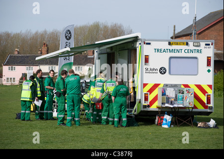 St Johns Ambulance centro di trattamento Foto Stock