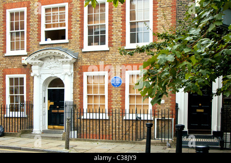 Casa a Londra dove Dorothy Sayers visse 1921-1929, 23 & 24 Gt. James Street, WC1; Haus der Schriftstellerin Foto Stock