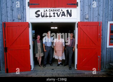 Francese canadese persone uomini donne maschi femmine attori Le Pays de la Sagouine città di Bouctouche New Brunswick Provincia del Canada Foto Stock