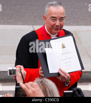 DR JOHN HALL ROYAL WEDDING Westminster Abbey Abbazia di Westminster Londra Inghilterra 29 aprile 2011 Foto Stock