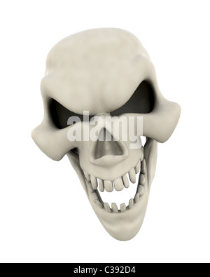 3D Render di Halloween male la testa del cranio Foto Stock