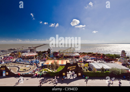 Parco giochi da Southend-on-Sea, Essex, Inghilterra, Regno Unito Foto Stock