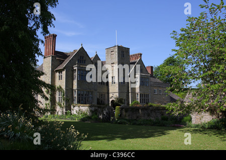 Vista laterale di Shipton hall vicino a Much Wenlock, Shropshire, Regno Unito. Foto Stock