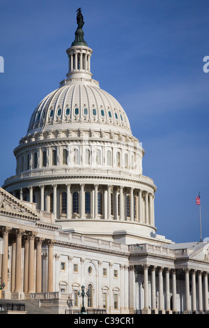Campidoglio degli Stati Uniti alla fine del National Mall di Washington Foto Stock