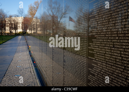 Il Memoriale dei Veterani del Vietnam a Washington, DC Foto Stock