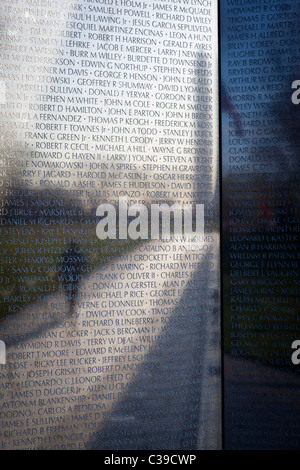 Il Memoriale dei Veterani del Vietnam a Washington, DC Foto Stock