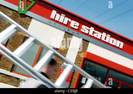 Immagine illustrativa del noleggio deposito della stazione di Canning Town, Londra. Foto Stock