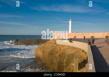 Lungomare a Rabat capitale del Marocco Foto Stock
