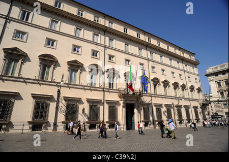 Italia, Roma, Palazzo Chigi, sede del governo italiano Foto Stock