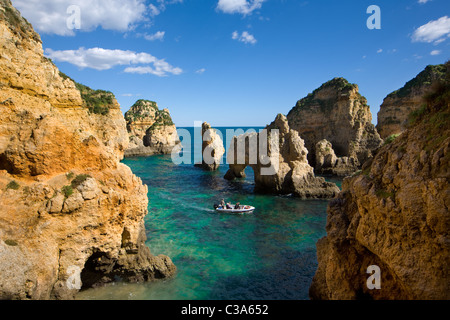 Ponta da Piedade, Algarve, vicino a Lagos, Portogallo Foto Stock