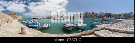 Porto di Heraklion panorama.Creta,Maggio 2011 Foto Stock