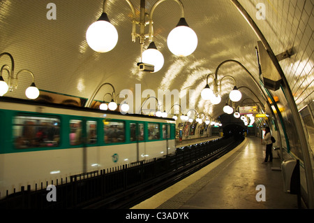 Citare la stazione della metropolitana di Parigi Francia Foto Stock