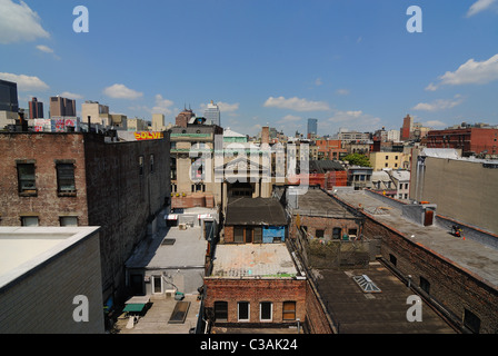 Densa di edifici nel centro cittadino di Manhattan, New York City Foto Stock