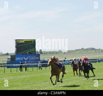 William Buick su 'Io sono un Sognatore ' vincere Qatar Bloodstock Dahlia Stakes 2011 corse di Newmarket Suffolk REGNO UNITO Foto Stock