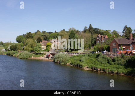 Arley superiore villaggio sul fiume Severn, vicino a Kidderminster, Worcestershire, Regno Unito. Foto Stock