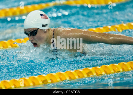 Katie Hoff (USA) competere nel calore del 400IM al 2008 Olimpiadi estive a Pechino, Cina Foto Stock