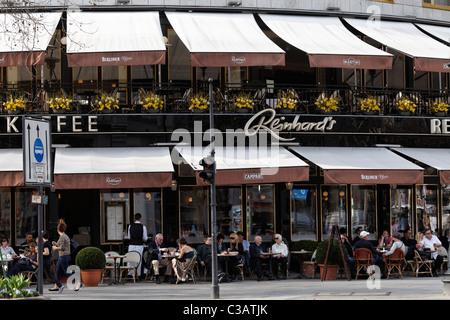 Berlino, la Reinhards im Kempinski, cafè sul marciapiede. D - 10719 Berlino, Kurfuerstendamm Nr. 27 EU/DE/DEU/ Germania/ Capitol Berlino. Foto Stock