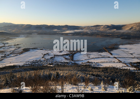 Il Lago di Cerknica in inverno Foto Stock