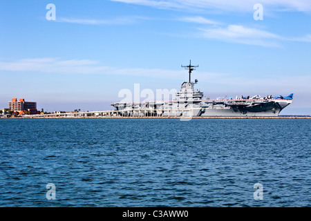 USS Lexington CV16 WW2 portaerei, Foto Stock