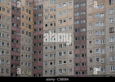 Facciata di una casa residenziale, Swinoujscie, Polonia Foto Stock