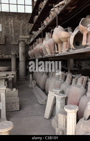 Pompei, Napoli, Italia. Manufatti di Pompei Foto Stock