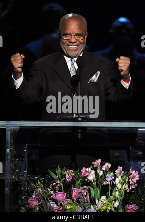 Motown Records fondatore Berry Gordy il memoriale di servizio per il re del pop, Michael Jackson, al Staples Center di Los Foto Stock