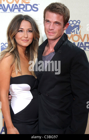 Cam Gigandet e Dominique Geisendorff 2009 MTV Movie Awards tenutosi presso l'Anfiteatro Gibson - Gli arrivi di Los Angeles in California Foto Stock