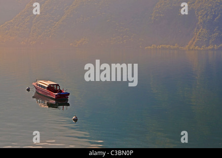 Boot auf dem Lago di Lugano Foto Stock
