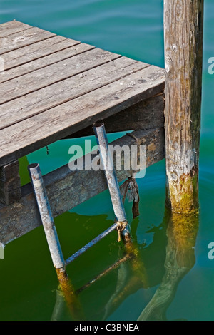 La scala nel lago Foto Stock