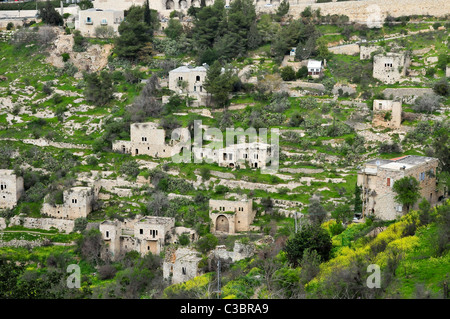Israele, Gerusalemme, Lifta, deserta villaggio arabo nella periferia di Gerusalemme. Foto Stock